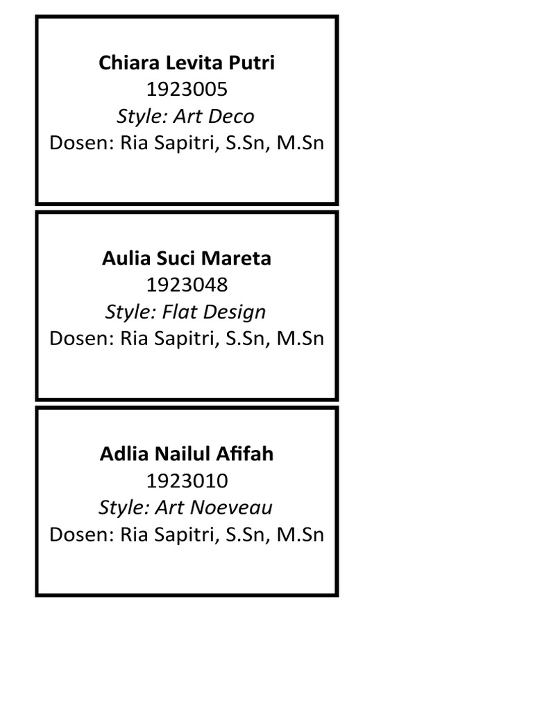 Design Styles by Students | PDF | Lifestyle