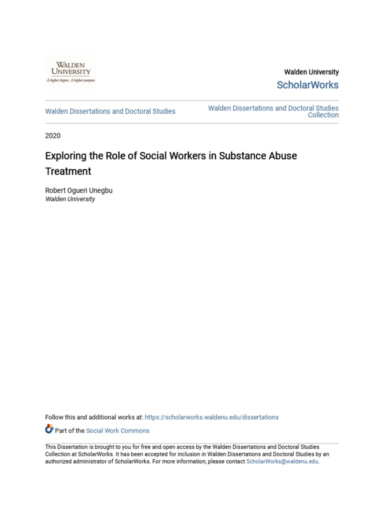 Exploring The Role of Social Workers in Substance Abuse Treatment ...