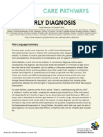 Care Pathways Early Diagnosis Plain Language