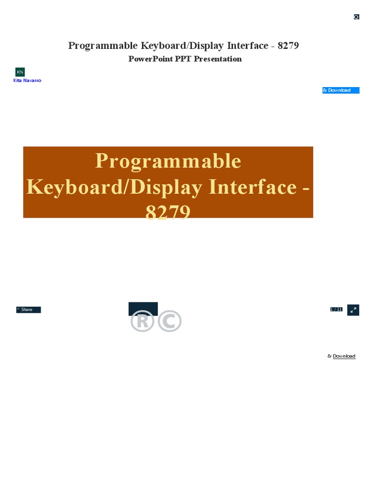Programmable Keyboard/Display Interface - 8279 | PDF | Computer ...
