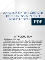 Analysis On The Growth of Businesses in Pikit