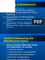 Executing A Maintenance Policy