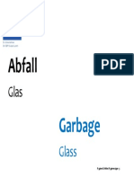 Garbage Glass Hygiene Signs