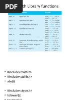 Math Library functions