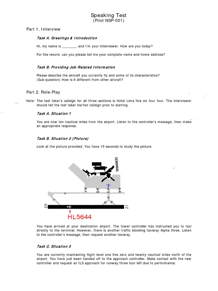 NSP-001 Airport Interview Test Guide | PDF