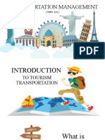 Tourism Transportation Management (Prelim) I. Introduction