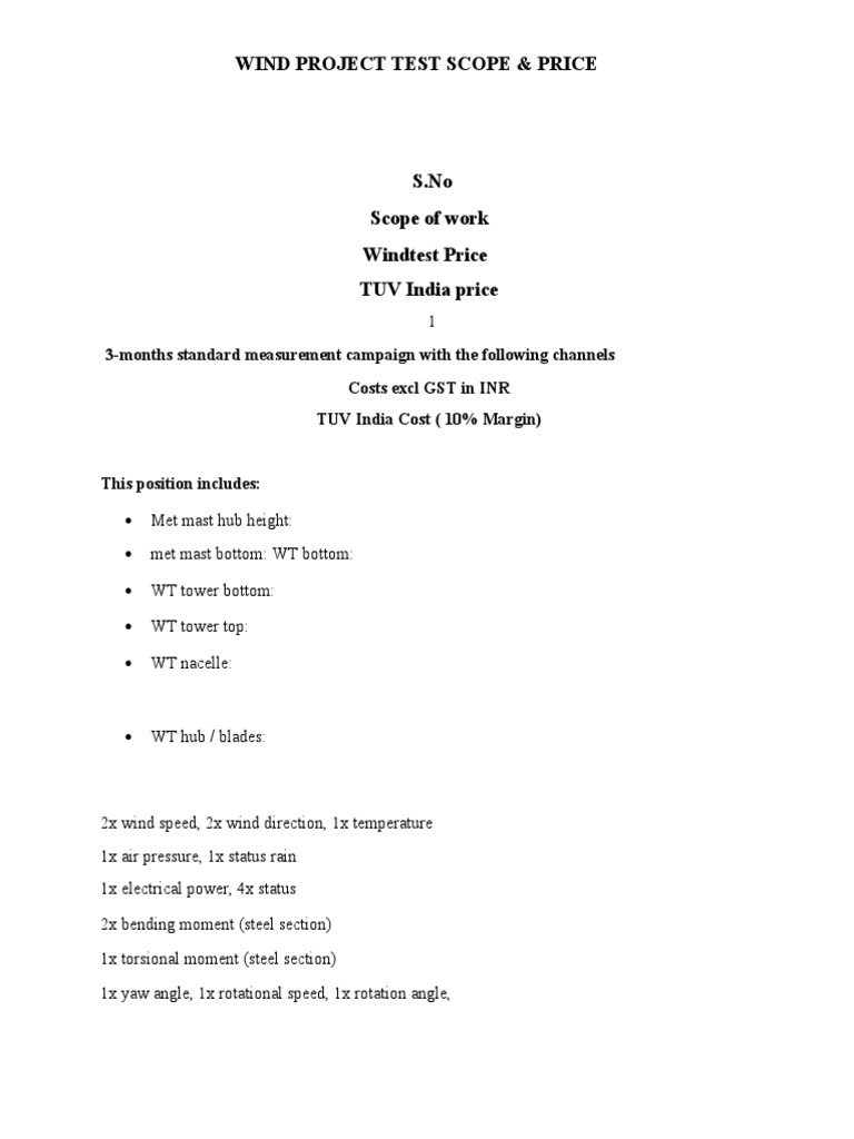 Wind Project Testing for Engineers | PDF | Wind Speed | Calibration