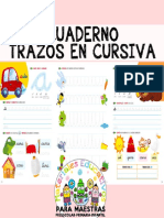 Cuaderno de Trazos en Cursiva Por Materiales Educativos Maestras