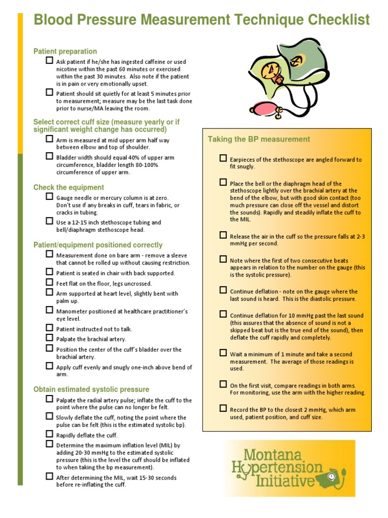 BPTechniqueChecklistTackleBox PDF | PDF | Blood Pressure | Pulse