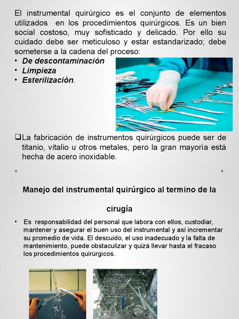 Instrumental Quirurgico | PDF | Cirugía | Agua