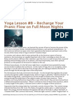 Yoga Lesson #8 - Recharge Your Pranic Flow On Full Moon Nights