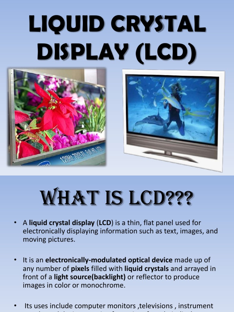 Understanding Liquid Crystal Displays | PDF | Liquid Crystal Display ...