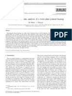 Thermohydrodynamic Analysis of A Worn Plain Journal Bearing: M. Fillon, J. Bouyer