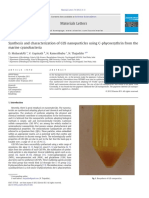 Synthesis and Characterization of CDS Nanoparticles Using C-Phycoerythrin From The Marine Cyanobacteria