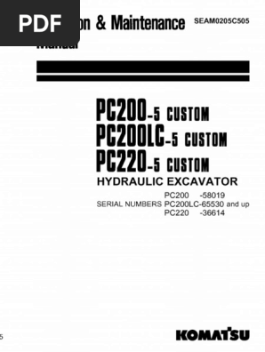 Pc200 - 220-5 Custom Seam0205c505 Shop Manual | PDF