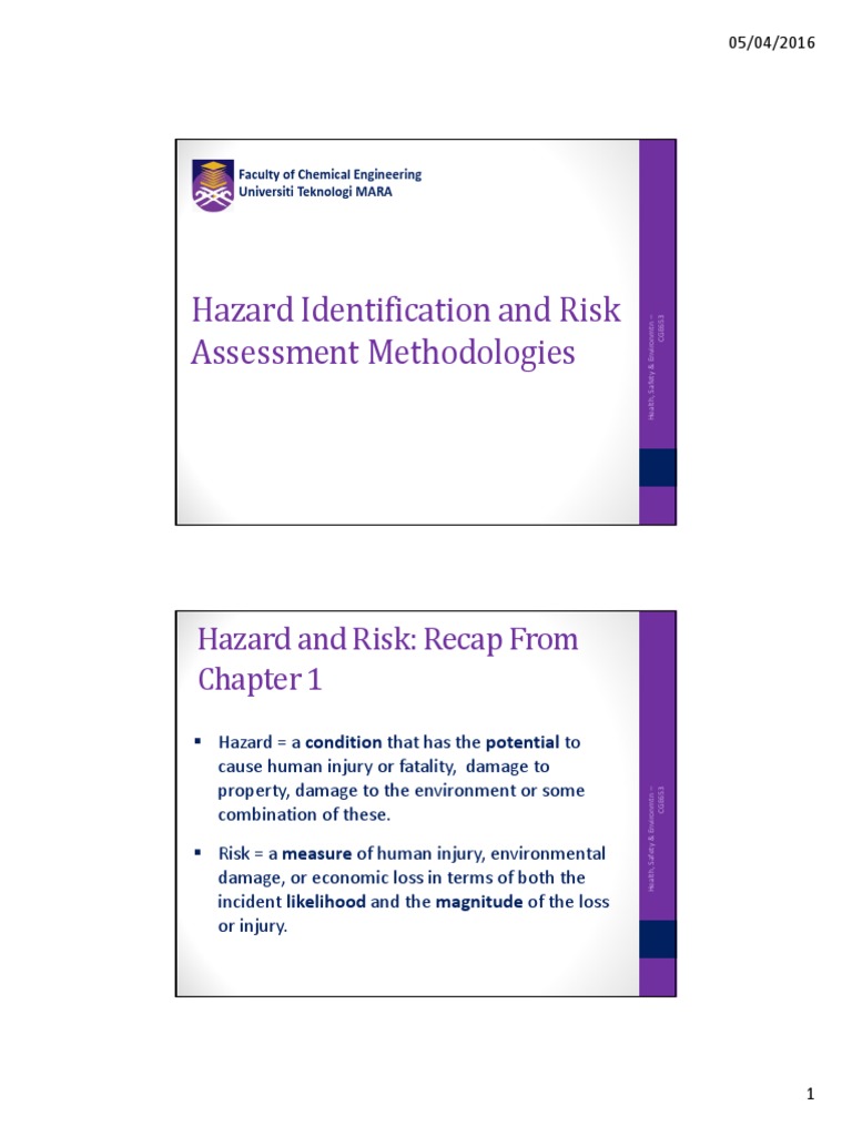 Chapter 3 | PDF | Risk | Hazards