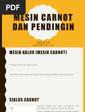Mesin Carnot Dan Pendingin