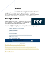 What Is Hypertension?: Risk For Decreased Cardiac Output