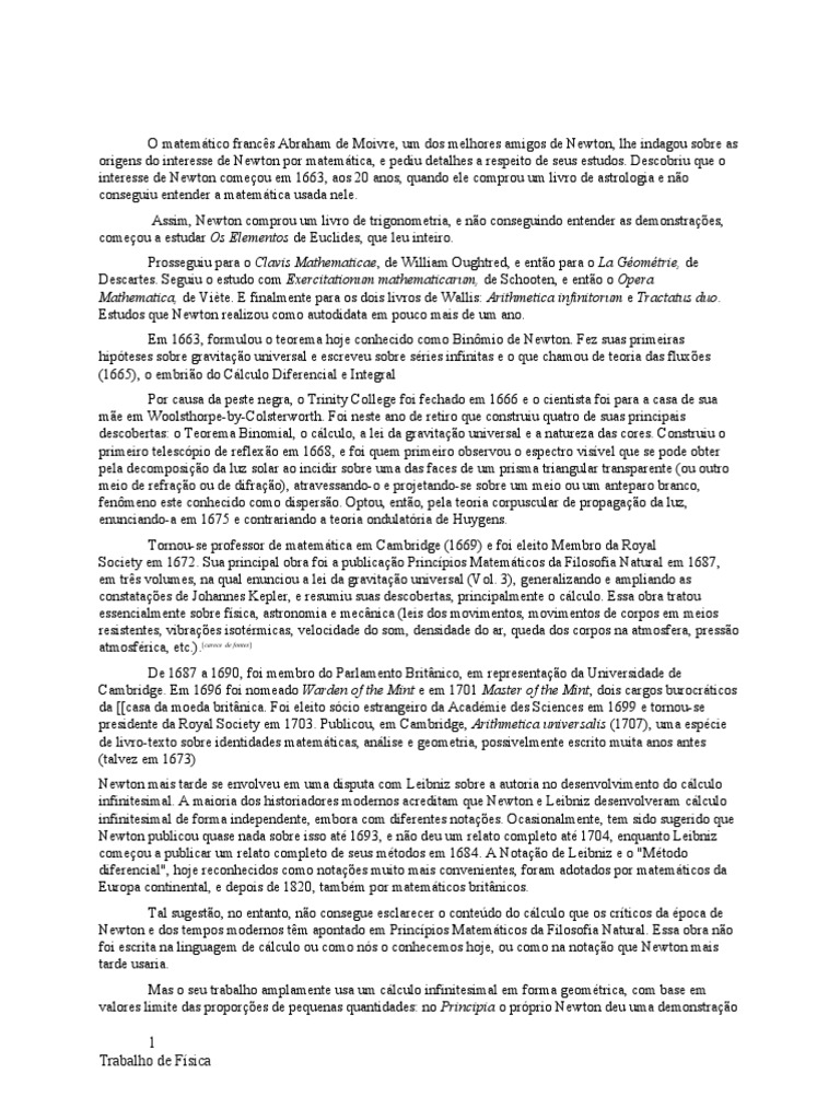 Princípios Matemáticos Da Filosofia Natural PDF