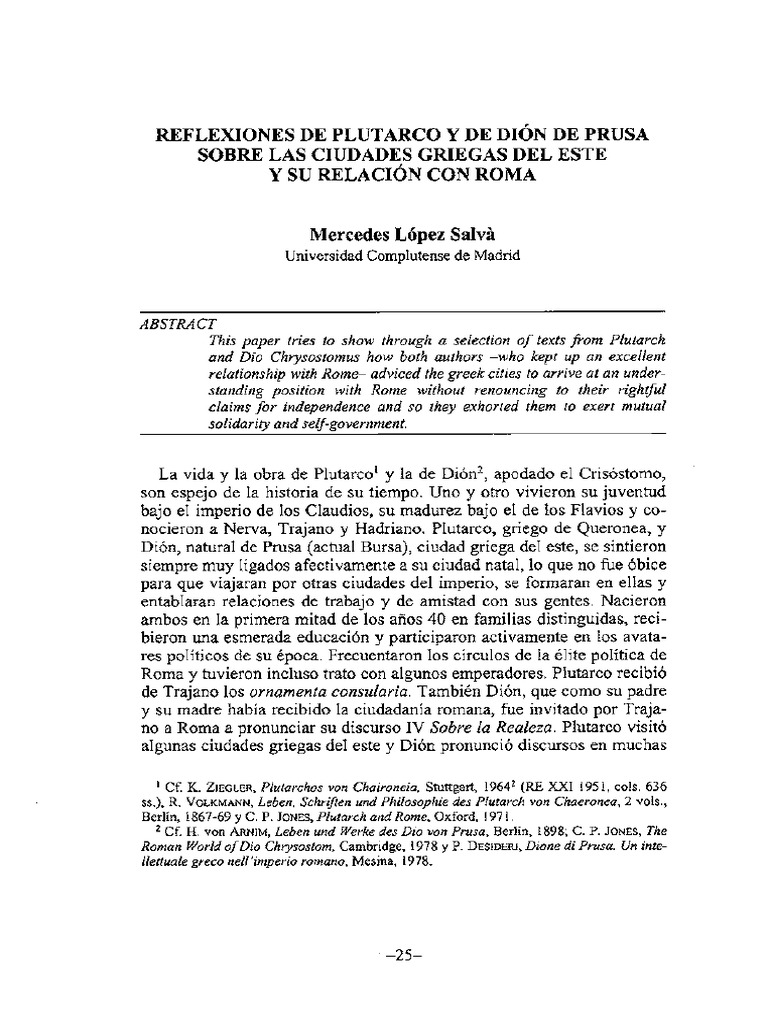 Dion Crisostomo PDF Plutarco Nerón