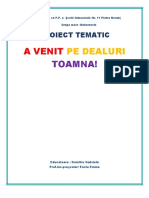 Proiect Tematic Toamna