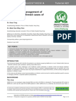 Perioperative Management of Suspected/ Confirmed Cases of COVID-19