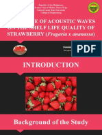 Influence of Acoustic Waves On The Shelf Life Quality of Strawberry (Fragaria Ananassa Duch.)