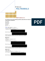 Polynomials (NCERT EX 2.2)