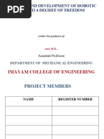 Design and Development of Robotic With 4-Degree of Freedom: Imayam College of Engineering