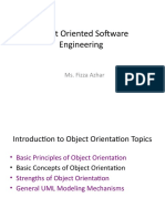 Object Oriented Software Engineering: Ms. Fizza Azhar