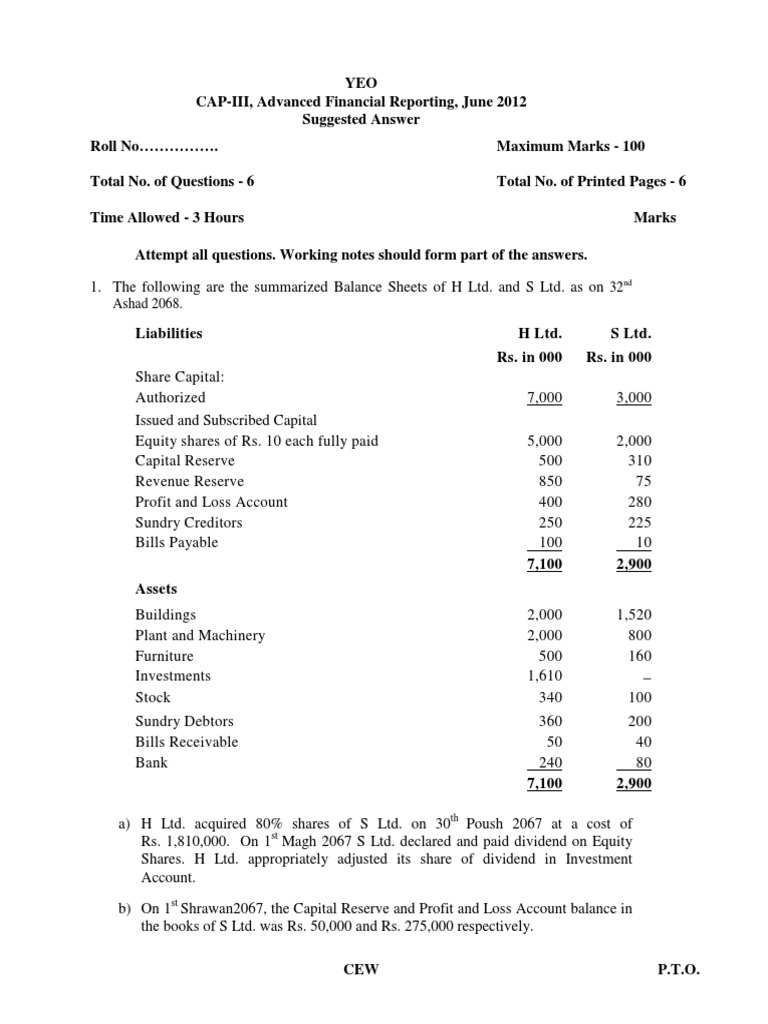 Consolidated Balance Sheet Guide | PDF | Equity (Finance) | Depreciation