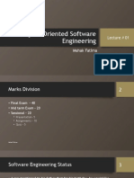 Object-Oriented Software Engineering: Lecture # 01 Mehak Fatima