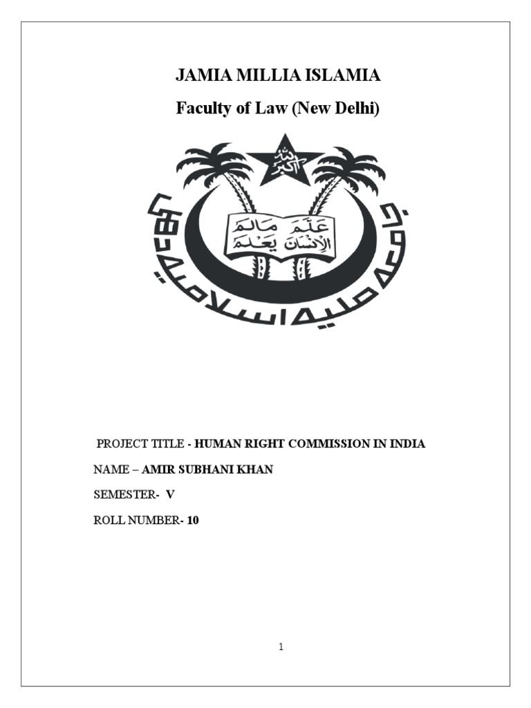 Human Right Project PDF | PDF | Supreme Court Of India | Human Rights
