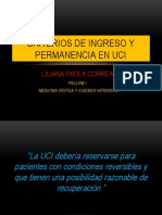 Criterios de Ingreso y Permanencia en Uci