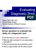 Diagnostic Tests: Evaluating Sensitivity, Specificity & Predictive Values