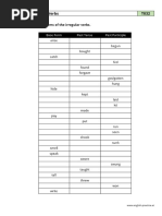 Uncommon Irregular Verbs List | PDF | Grammatical Conjugation ...