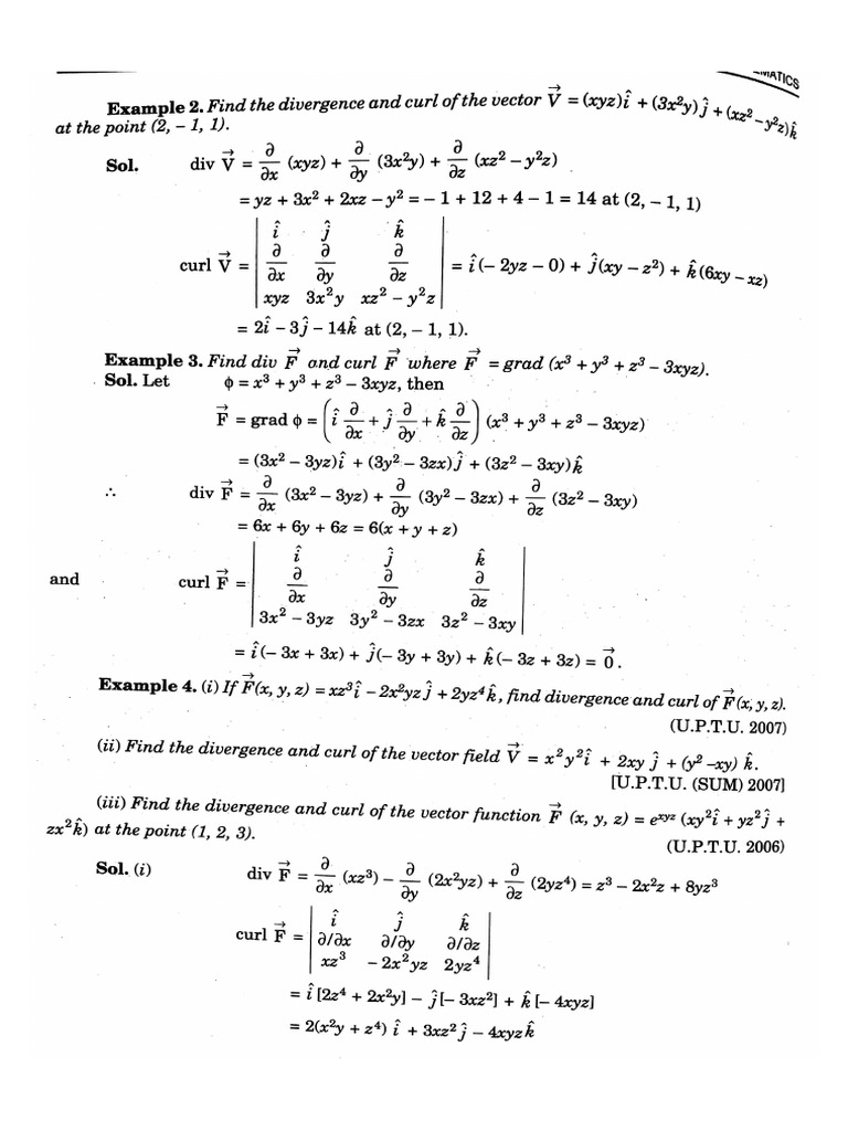 Vector Calculus Pdf