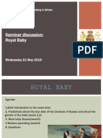 Seminar Discussion: Royal Baby: FYU 008-0 Living and Studying in Britain