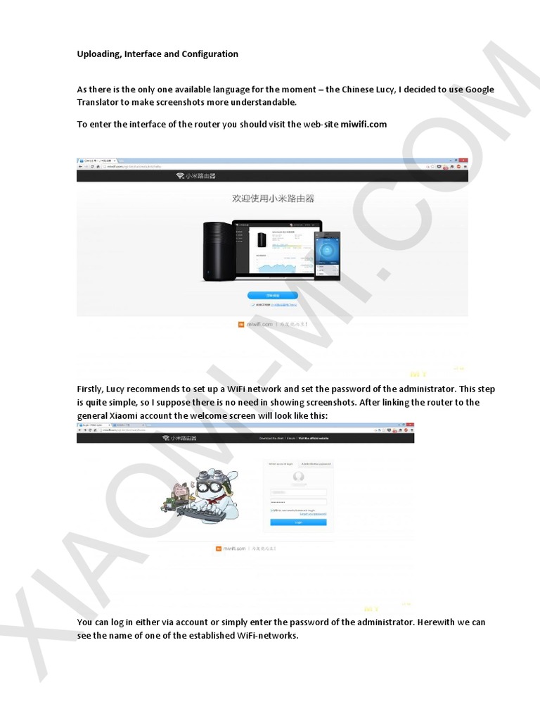 Xiaomi Router Setup and Configuration Guide | PDF | Wi Fi | Router ...