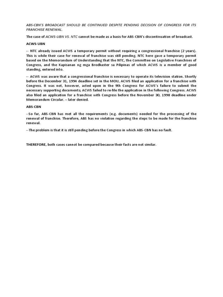 ABS CBN Franchise PDF