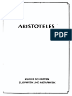 Aristoteles - Kleine Schriften Zur Physik Und Metaphysik - Über Töne - Über Farben - Paul Gohlke