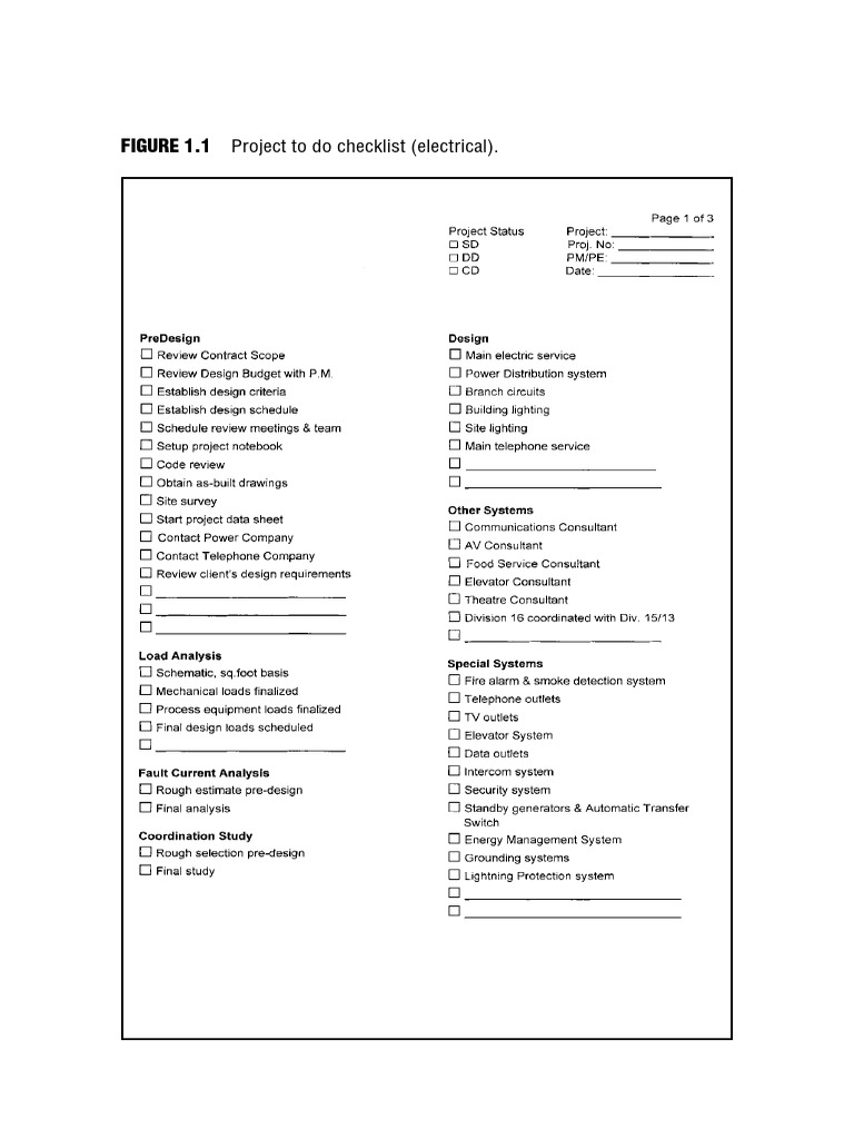 Electrical Engineer's Checklist | PDF