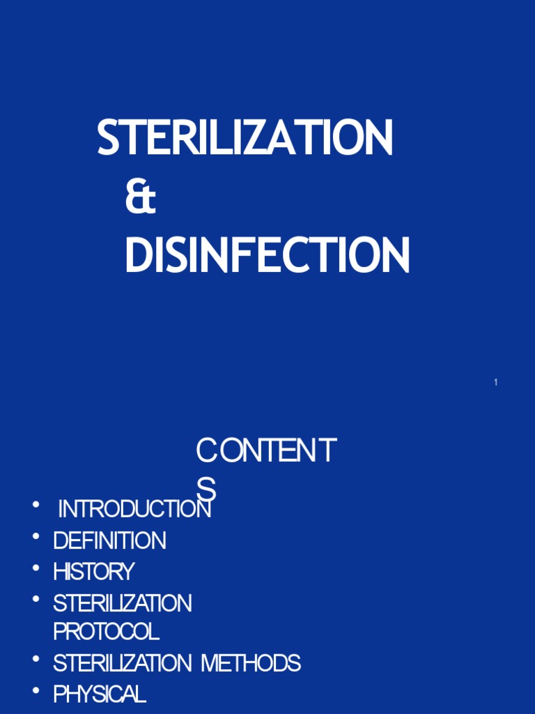 Sterilization and Disinfection PDF Sterilization (Microbiology