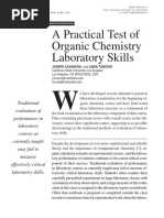 A Practical Test of Organic Chemistry Laboratory Skills