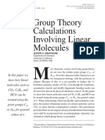 Group Theory Calculations Involving Linear Molecules