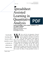 Spreadsheet Assisted Learning in Quantitative Analysis