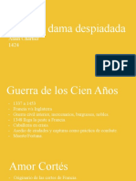 La bella dama despiadada de Alain Chartier sobre el amor cortés y la Guerra de los Cien Años