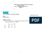 Communications and Information Engineering Program Signals and Systems CIE 227 - Spring 2019 (Mar. 3 /19) Midterm 1