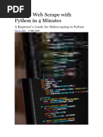 How To Web Scrape With Python in 4 Minutes