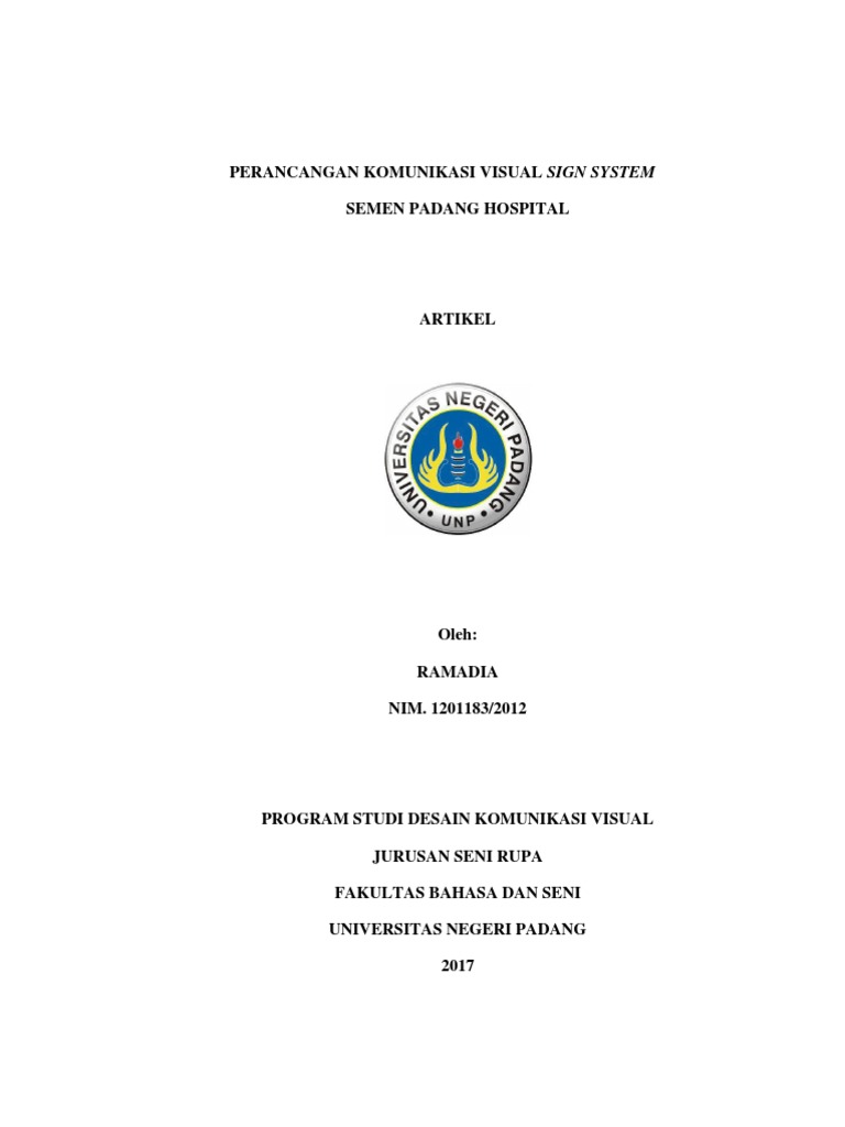 Perancangan Sign System RS Semen Padang | PDF